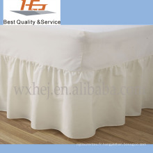 Jupe de lit en coton 100% coton avec drap-housse